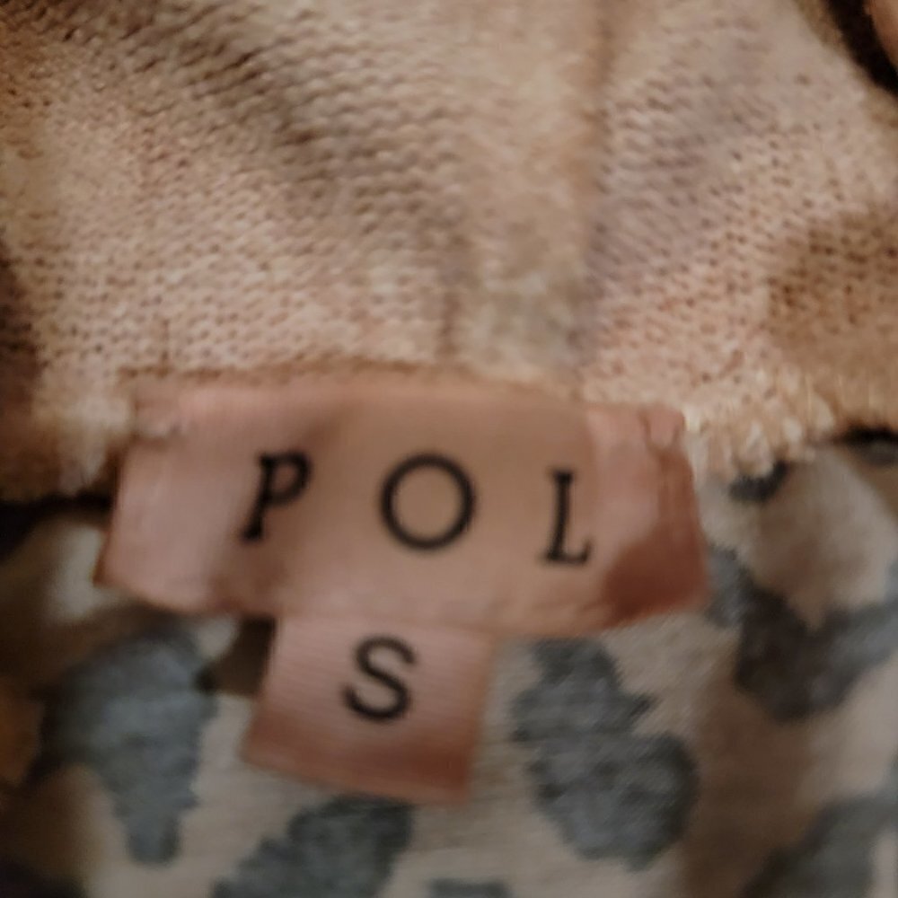 POL Mixed Material Hoodie - size small. Rose color with cheetah print fabric. - Picture 4 of 4